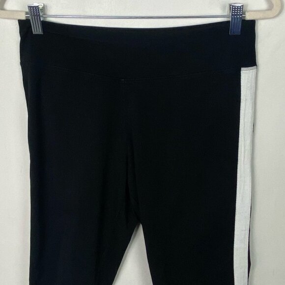 Marc New York Performance 7/8 Black White Leggings Size Large Stripe Yoga Pants - Picture 6 of 14